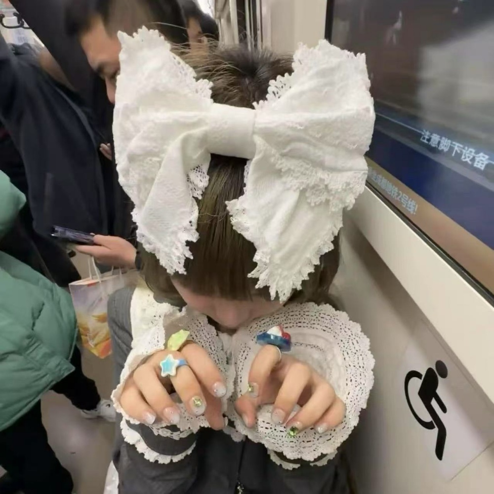 Ribbon Bow Gift - Opaska do włosów Y2K Lolita z