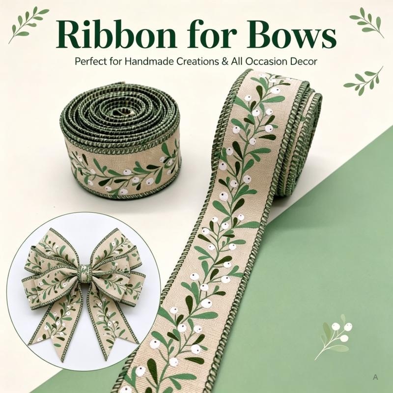 Ribbon Bow Gift - 5 jardów taśmy z brzegami na