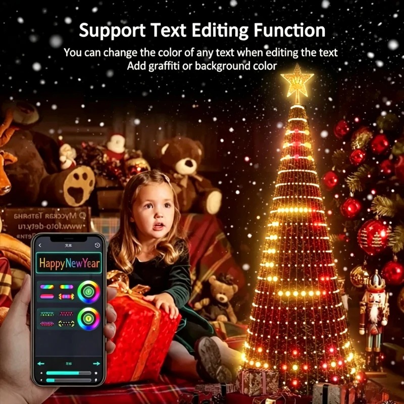 Star Tree Topper - Inteligentna lampka RGB na czub choinki,