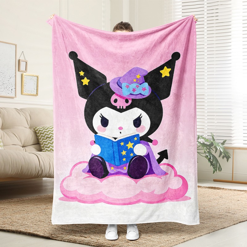 Christmas Throw Blanket - Koc Sanrio Kuromi Witch Magic, miękki