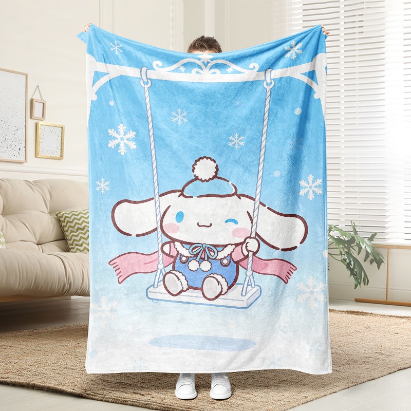 Christmas Throw Blanket - Koc Sanrio Cinnamoroll Winter Swing, miękki