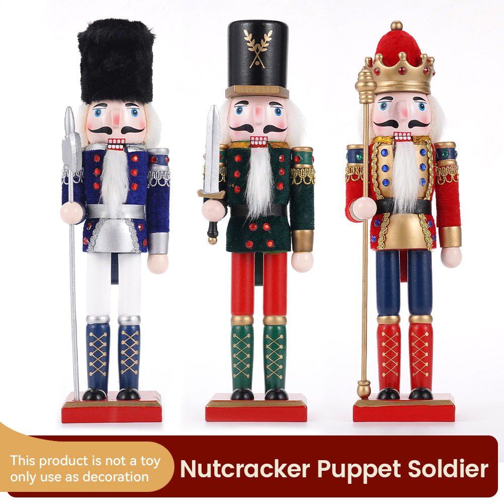 Nutcracker Figurine - 30cm Świąteczny Dziadek do Orzechów Drewniany