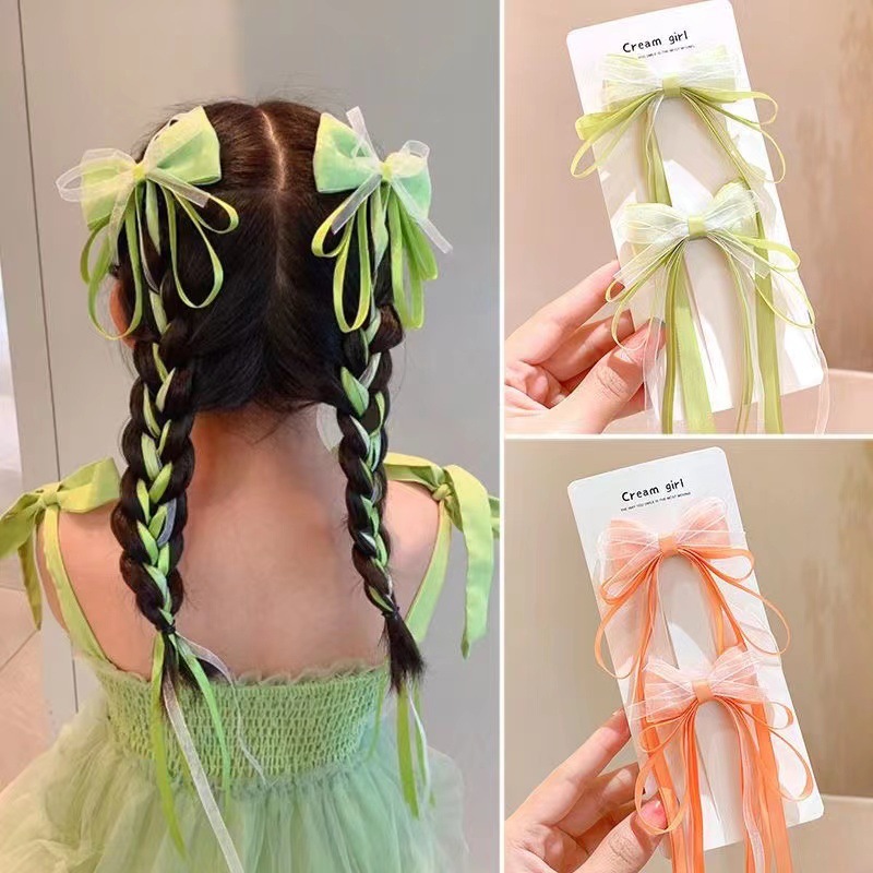 Ribbon Bow Gift - Dziewczęce kokardki do włosów, spinki z