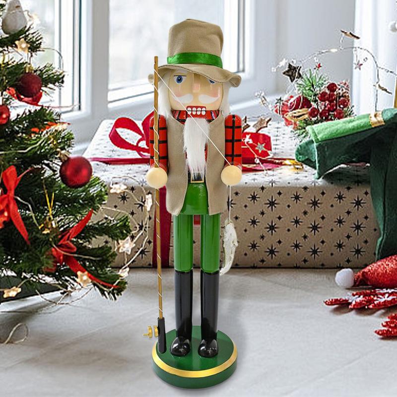 Nutcracker Figurine - Rozbieraczka rybaka 14,96 cala Drewniany dziadek