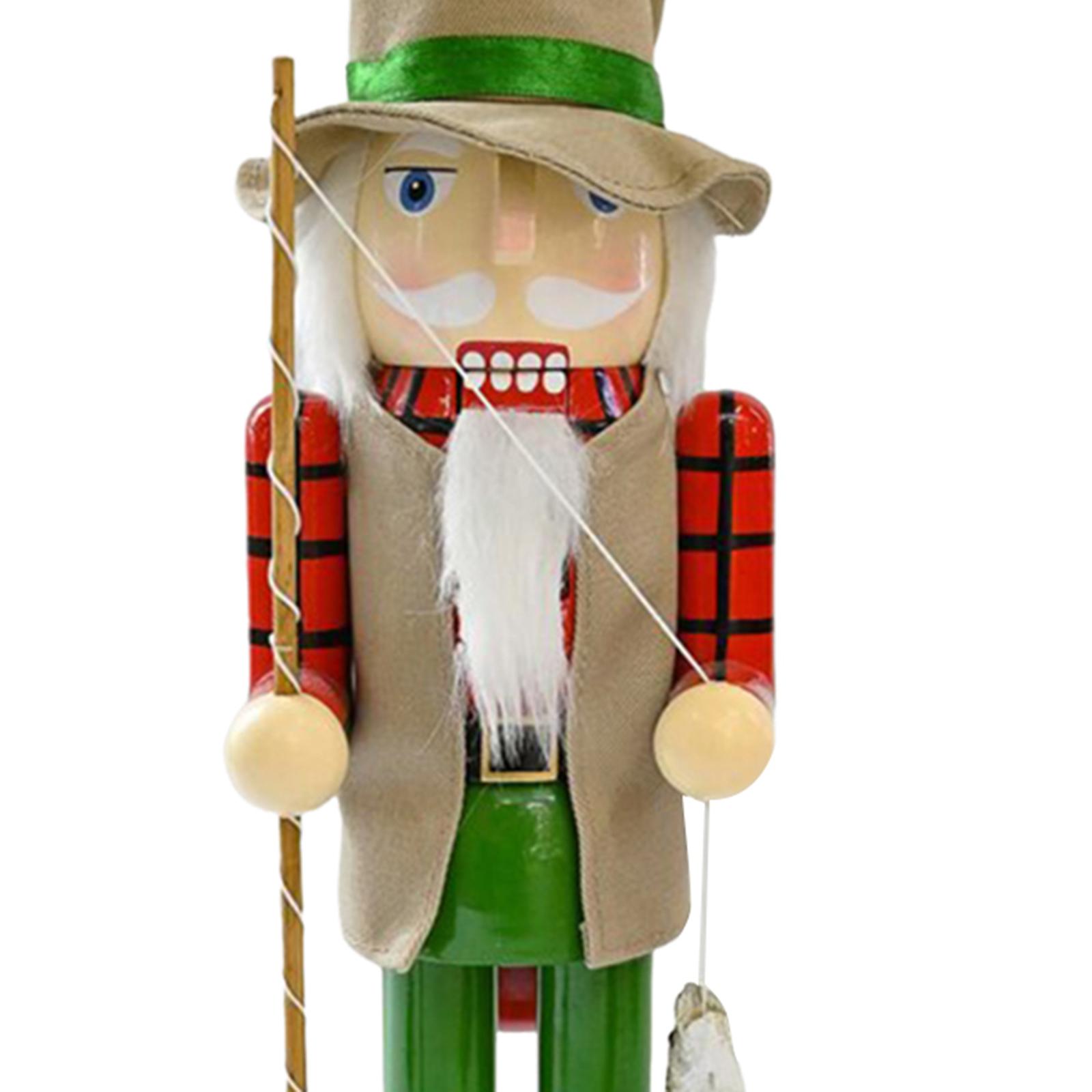 Nutcracker Figurine - Drewniany Dziadek do Orzechów Dekoracja Świąteczna