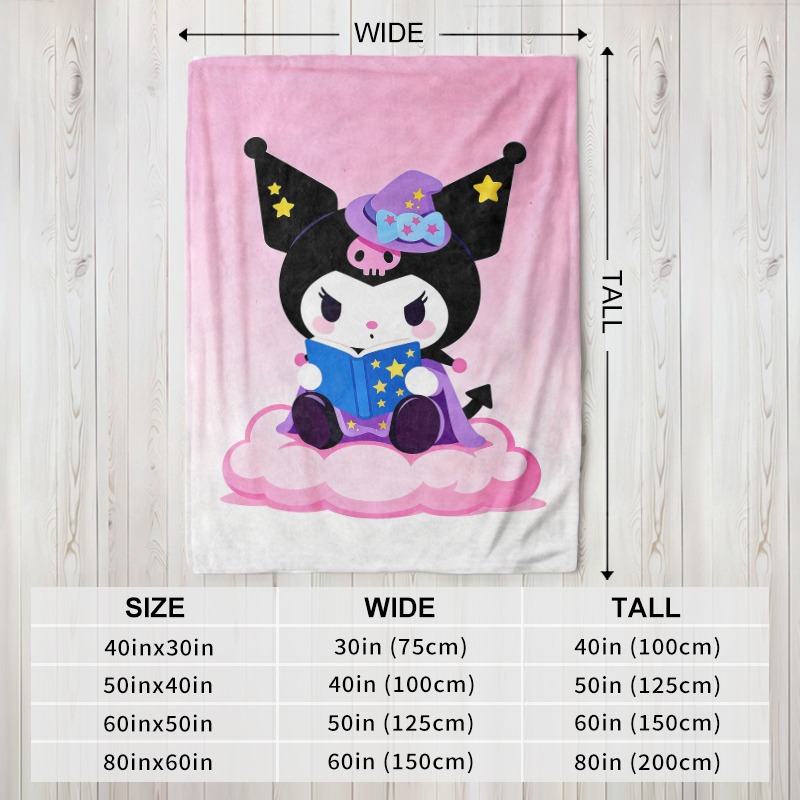 Koc Sanrio Kuromi Witch Magic, – Christmas Throw Blanket recenzja i cena