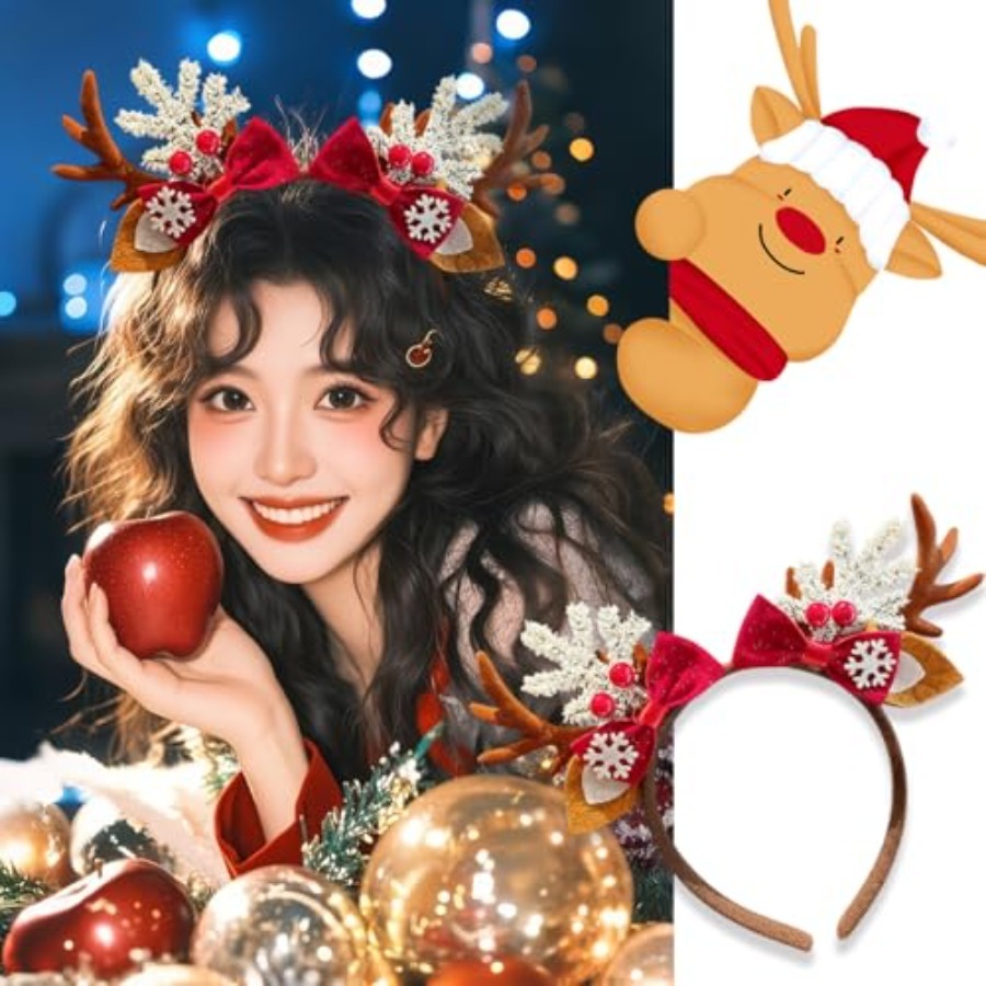 Urocza świąteczna opaska na gł – Reindeer Antlers Headband recenzja i cena