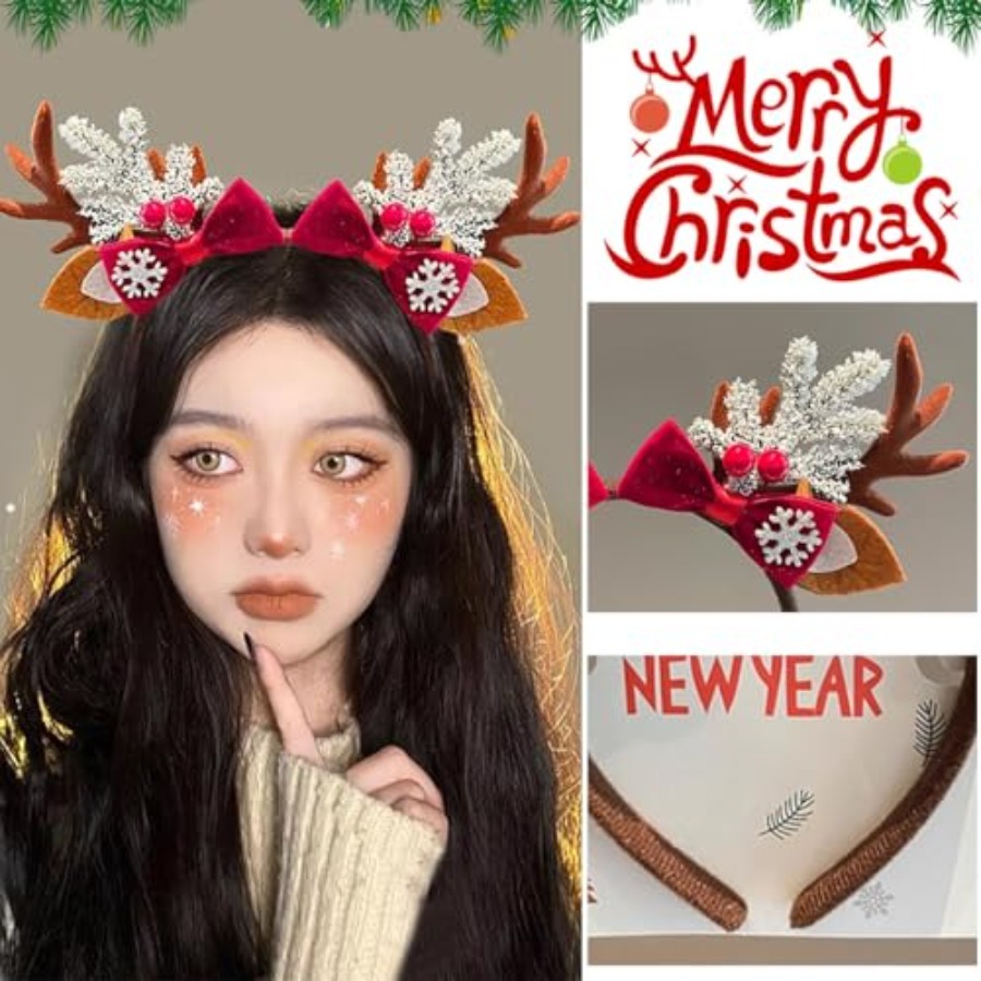 Urocza świąteczna opaska na gł – Reindeer Antlers Headband recenzja i cena