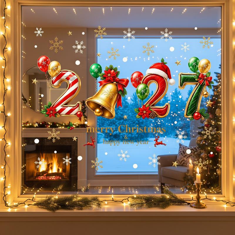 Naklejki na szybę na Nowy Rok  – Snowflake Window Decal recenzja i cena