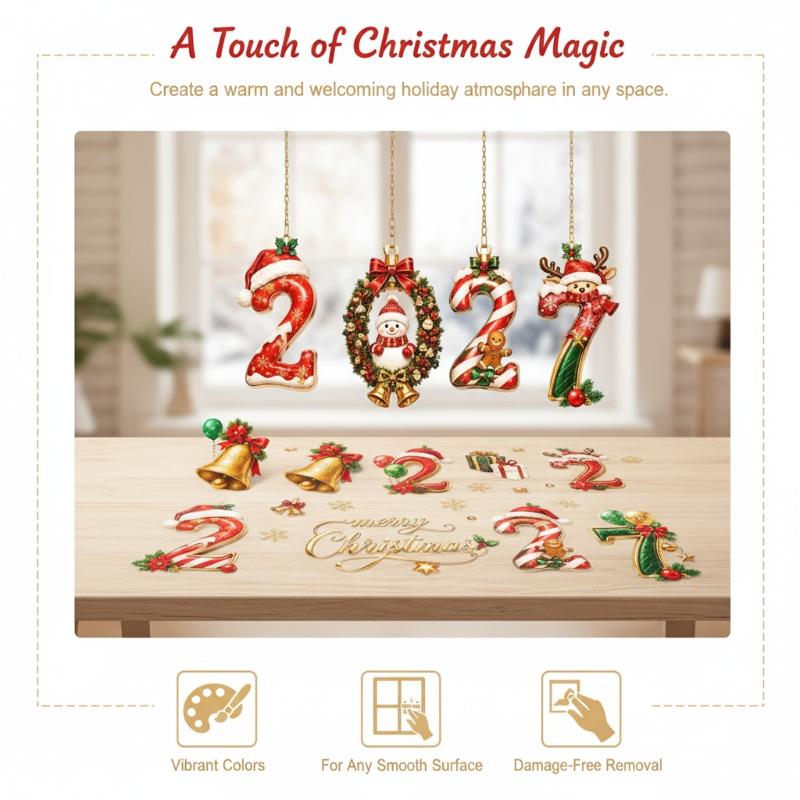 Naklejki na szybę na Nowy Rok  – Snowflake Window Decal recenzja i cena