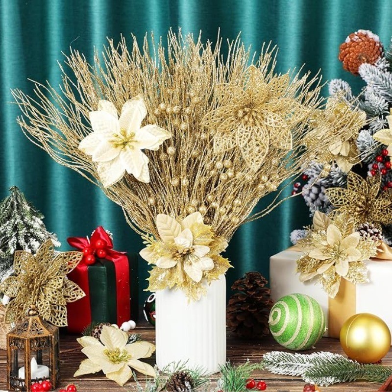 5 szt. świątecznych błyszczący – Christmas Wreath Fake recenzja i cena
