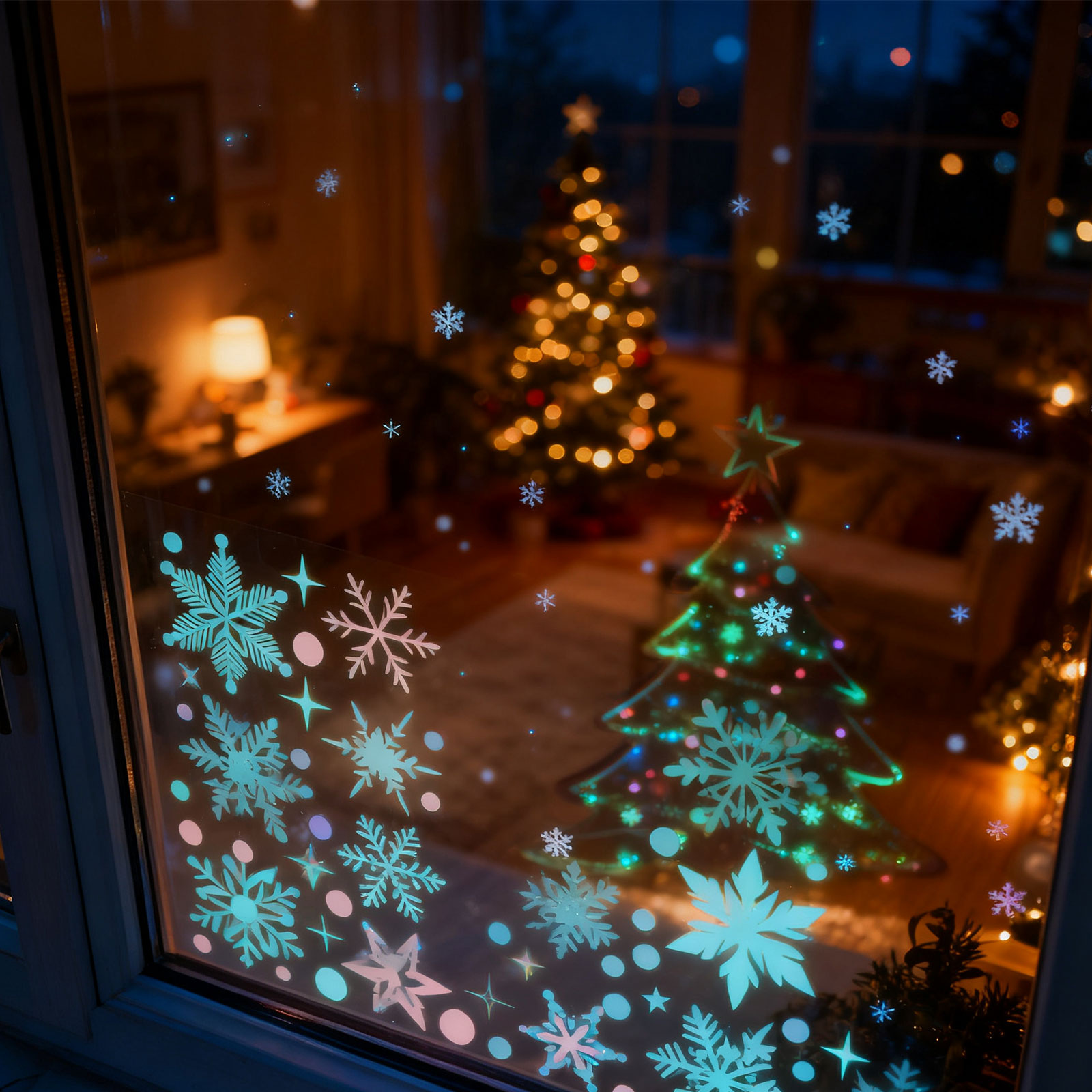 3 arkusze świątecznych nakleje – Snowflake Window Decal recenzja i cena